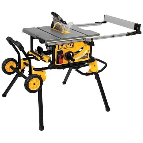 DEWALT DWE7491RS 10 inch table saw with rolling stand