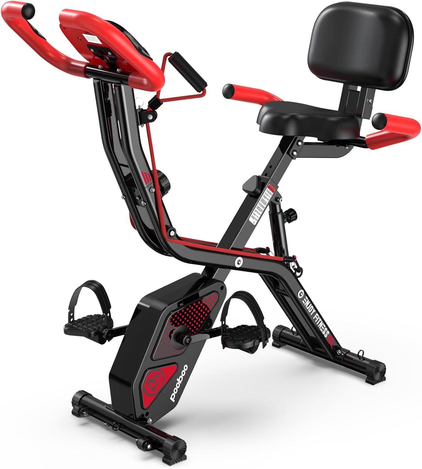 pooboo 4-in-1 Folding Exercise Bike