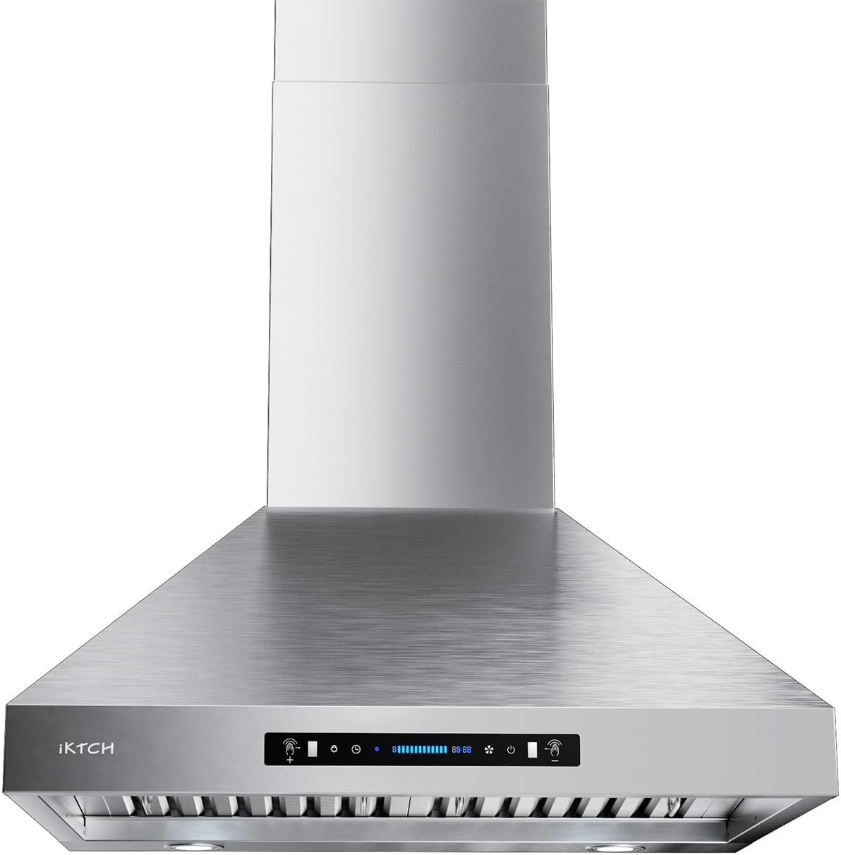 IKTCH 30 inch wall mount range hood 4 lights