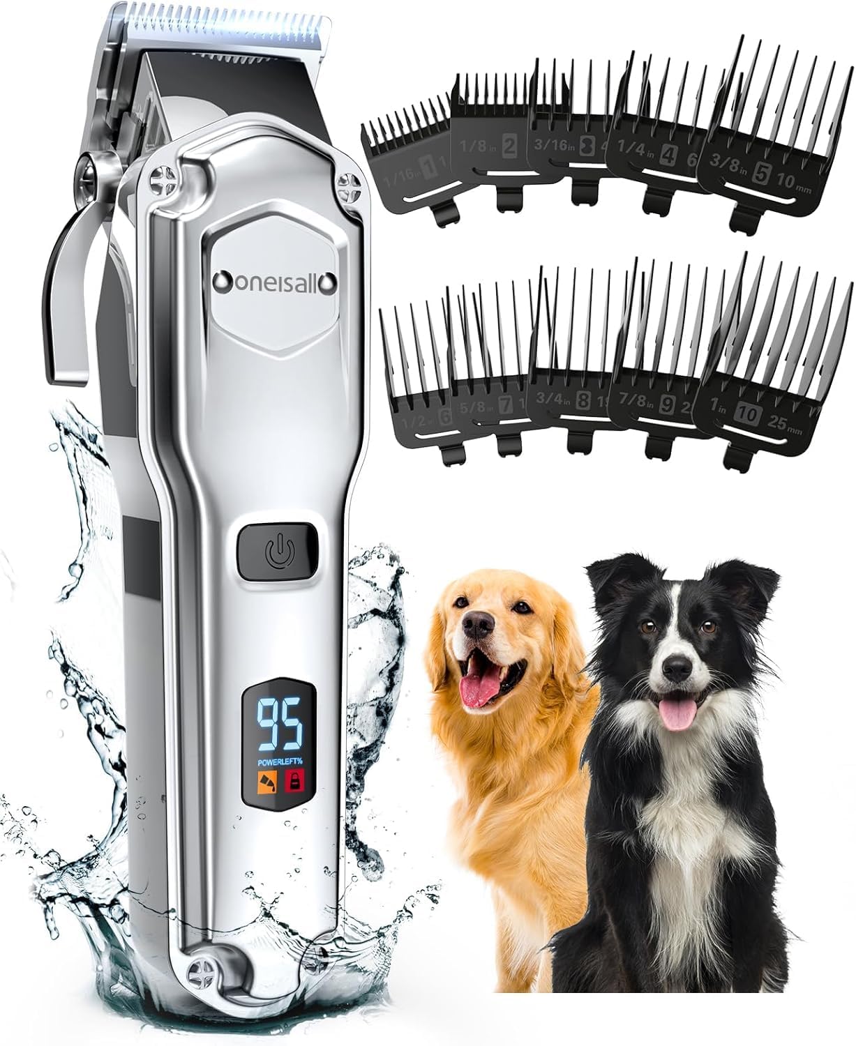 oneisall Dog Clippers Silver Heavy Duty
