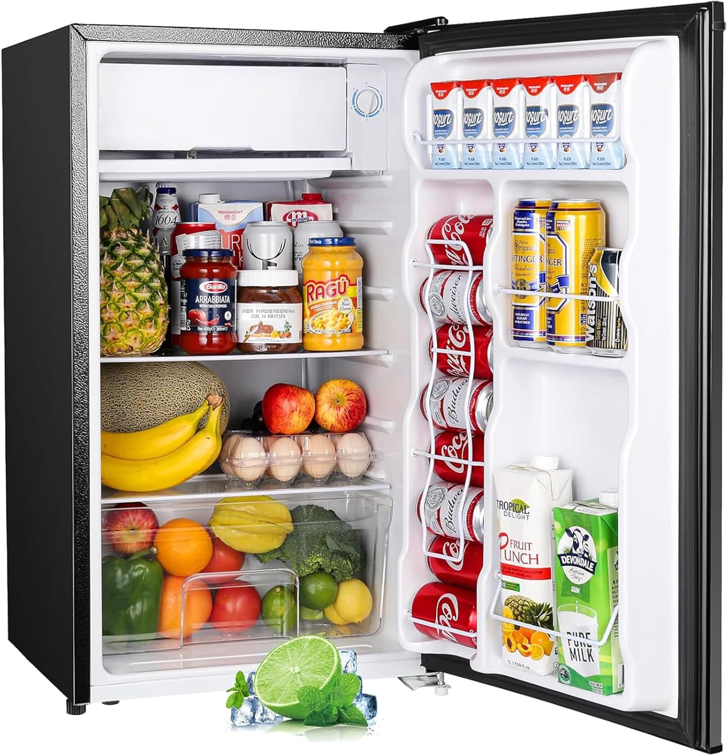Upstreman 3.2 Cu.Ft Mini Fridge Black