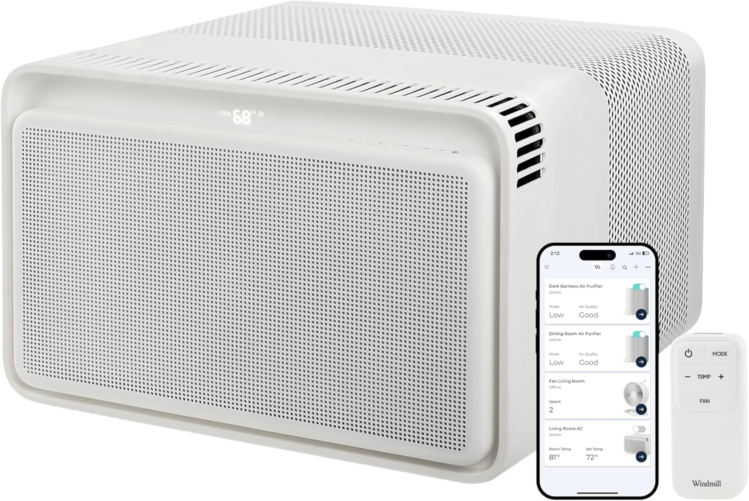 Windmill 8000 BTU WhisperTech Inverter Window AC