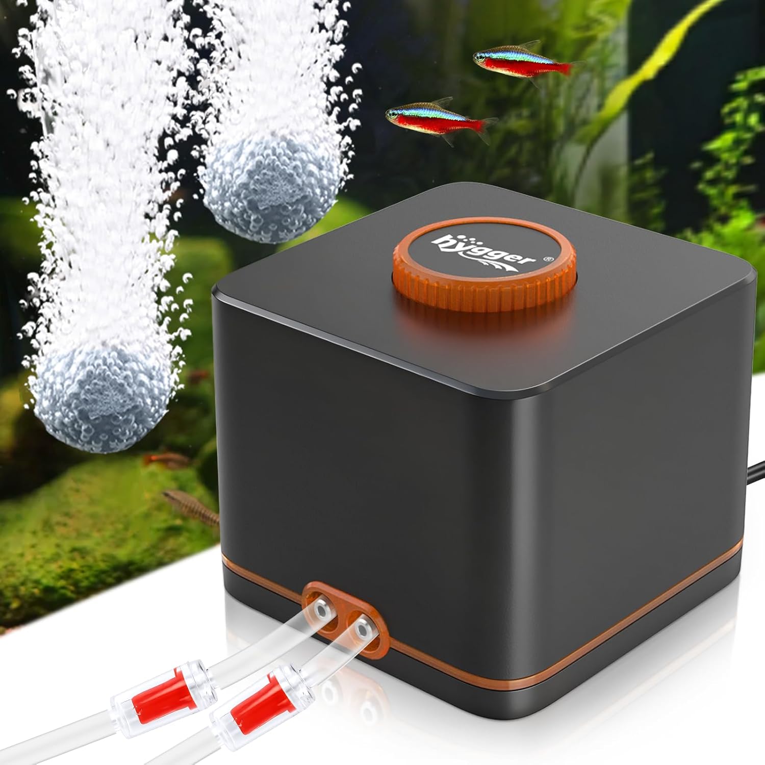 hygger strong single outlet aquarium air pump
