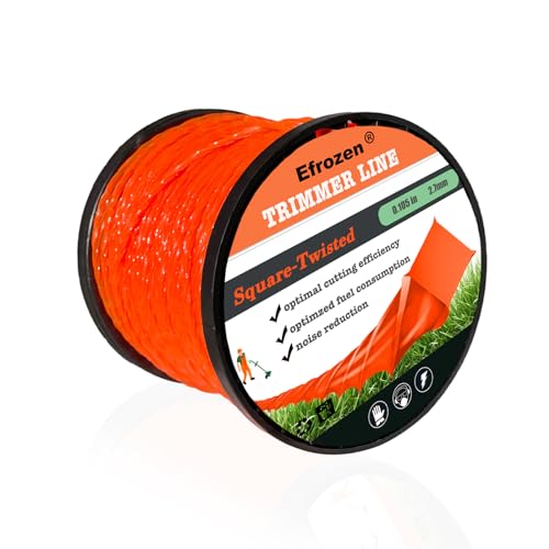 efrozen square twist 0.105 inch orange trimmer line spool