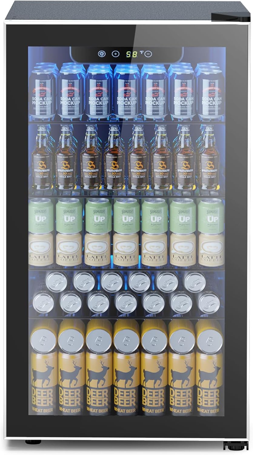Electactic 130-Can Beverage Cooler Black
