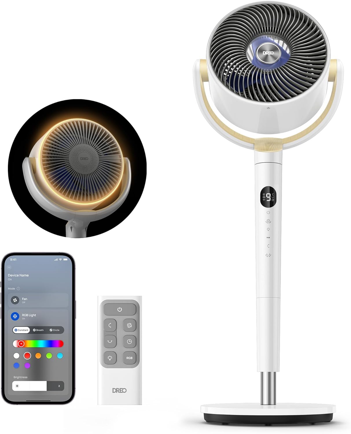 DREO TurboPoly Fan 508S smart pedestal fan