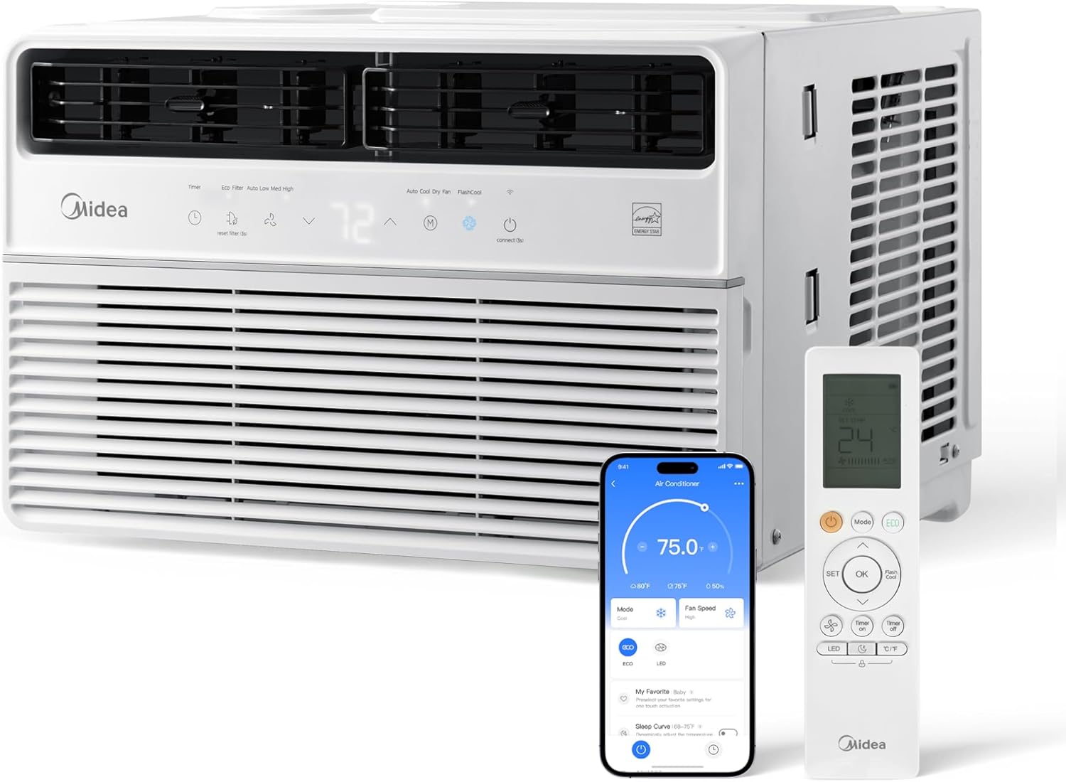 Midea 8000 BTU Smart Inverter Window AC