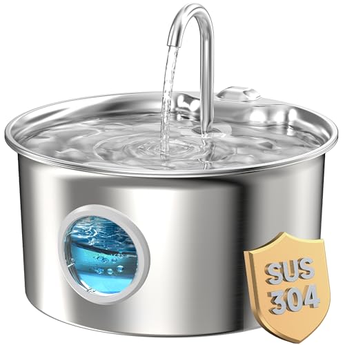 ATMZIQXR Cat Water Fountain Stainless Steel
