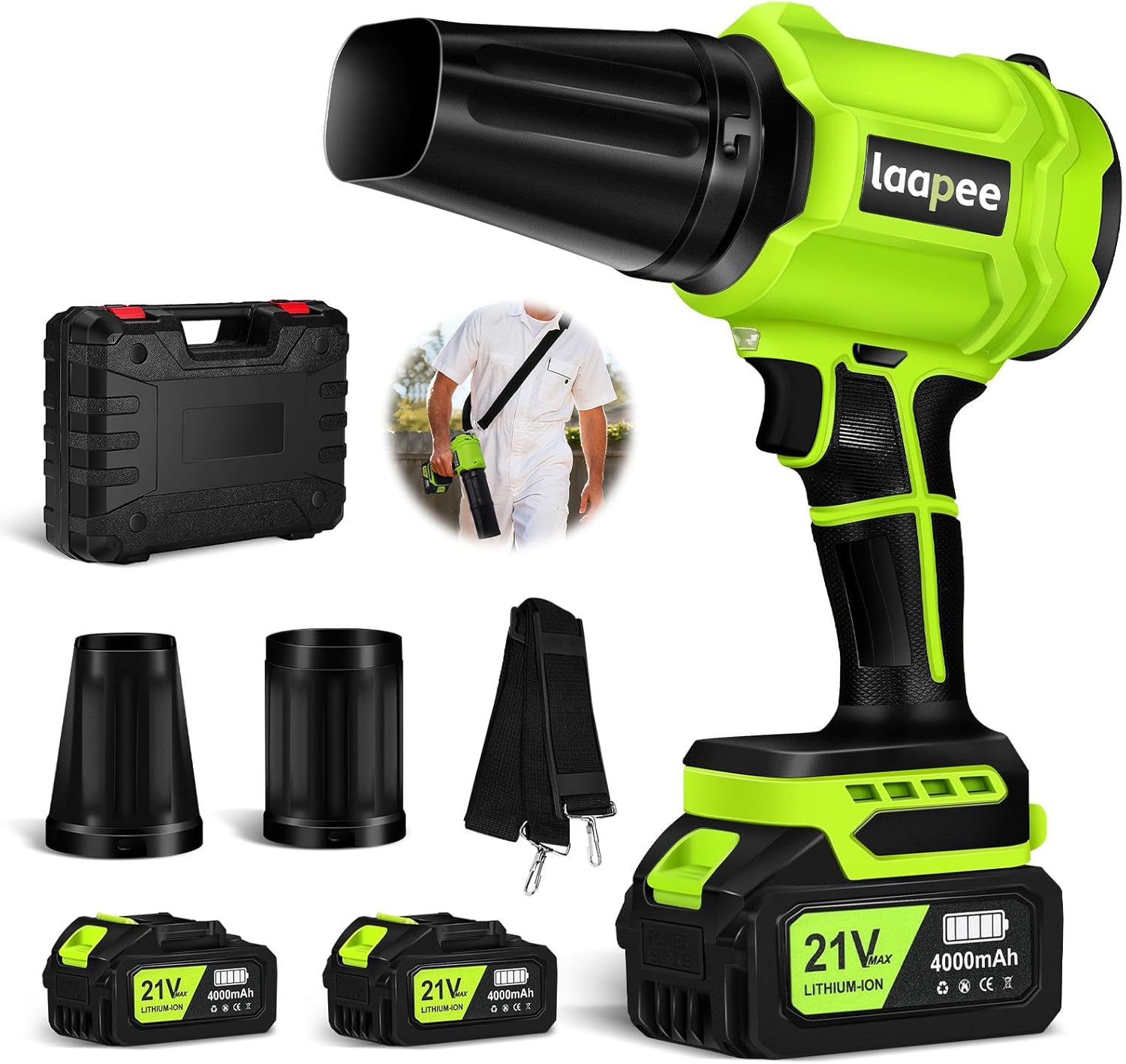 laapee 800000 RPM Cordless Leaf Blower