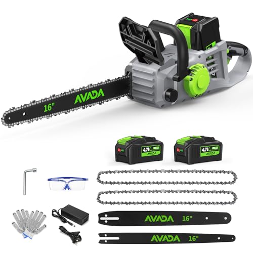 AVADA 16 inch Brushless Chainsaw with 2 Batteries