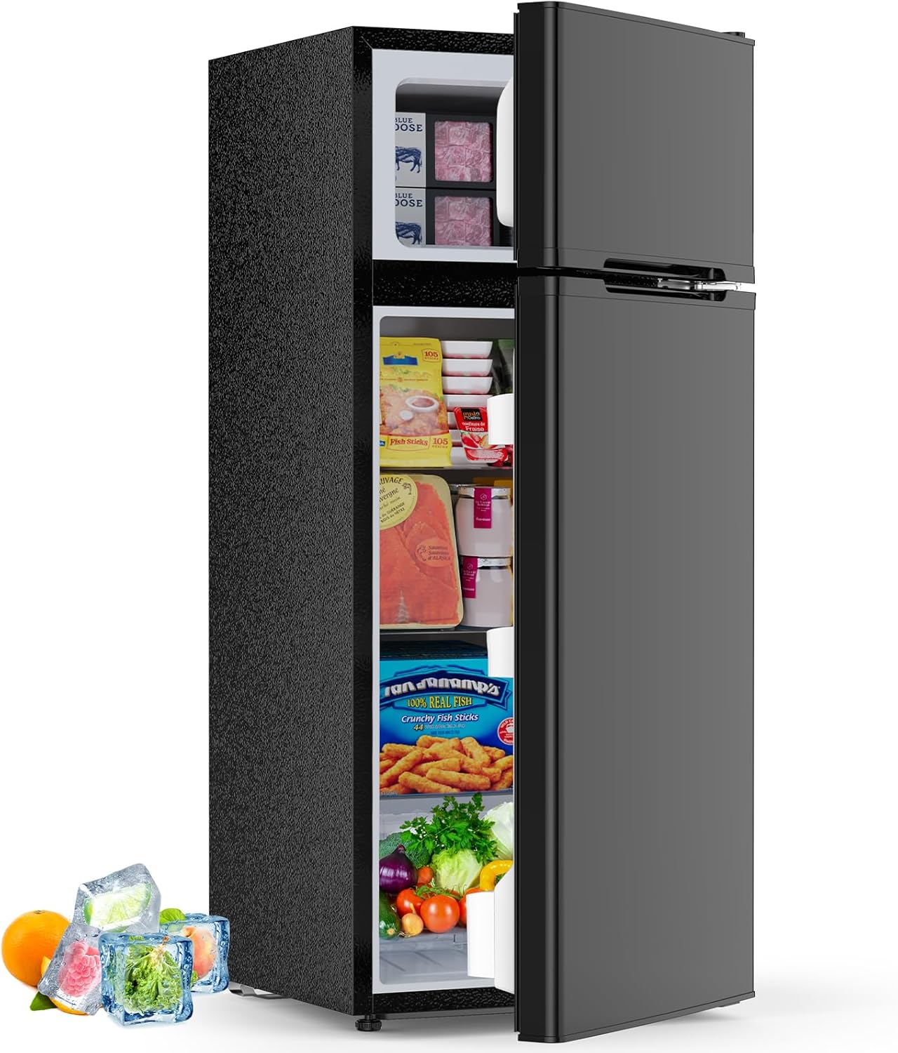 Electactic 4.5 cu.ft Mini Fridge with Freezer Black