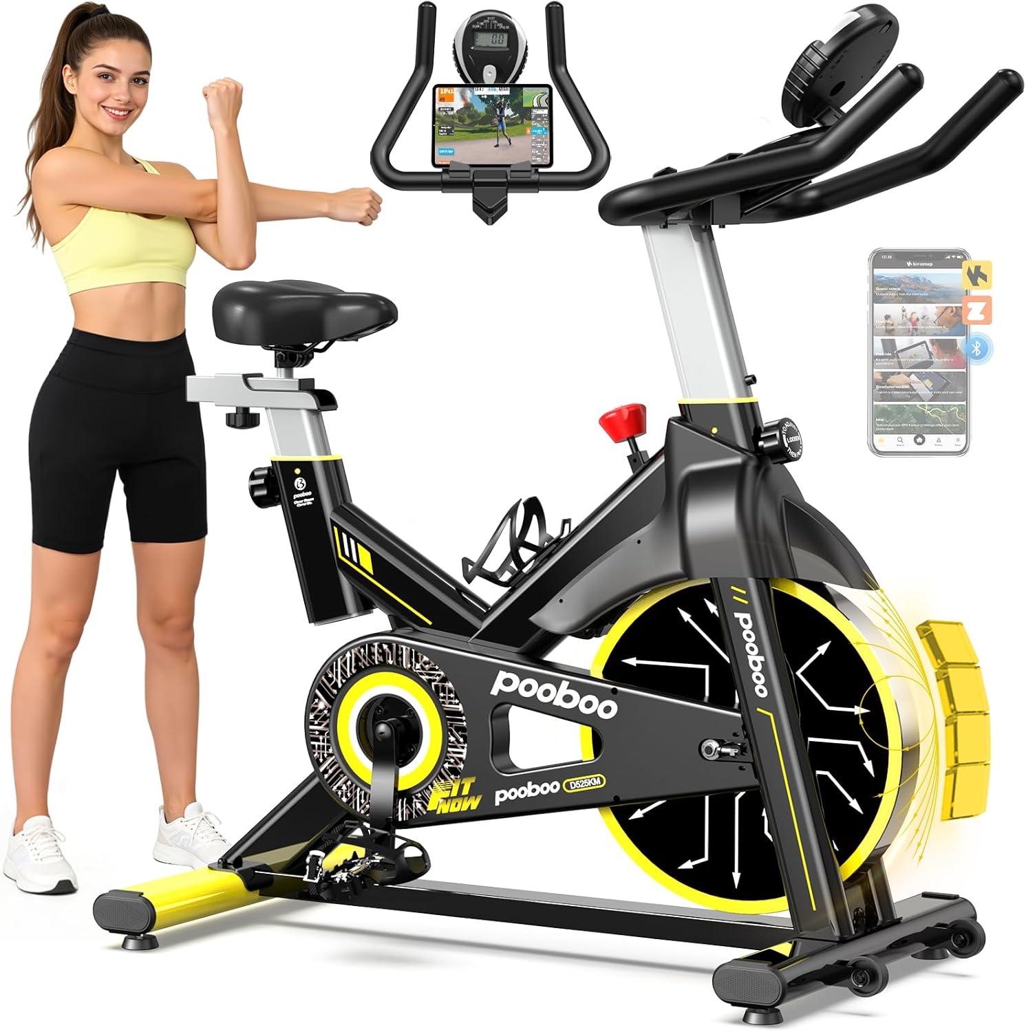pooboo Magnetic Exercise Bike
