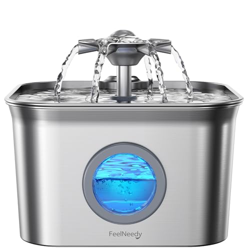 FEELNEEDY Stainless Steel Cat Water Fountain